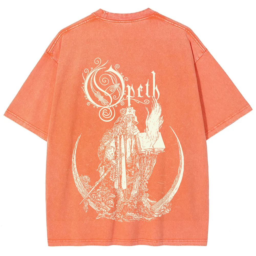Unisex Vintage Washed Opeth Band T-Shirt