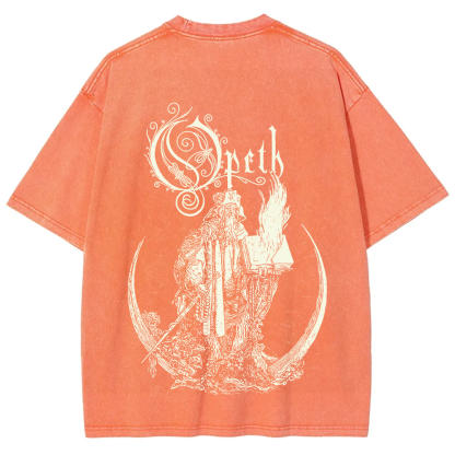 Unisex Vintage Washed Opeth Band T-Shirt