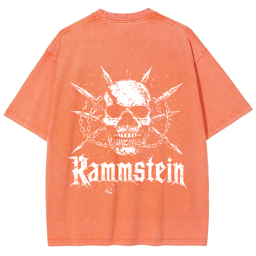 Rammstein Rock Band Vintage Washed T-Shirt