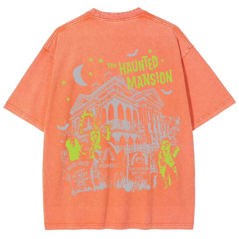 Unisex Vintage Washed The Haunted Mansion Movie T-Shirt