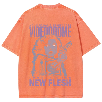 Unisex Vintage Washed Videodrome T-Shirt