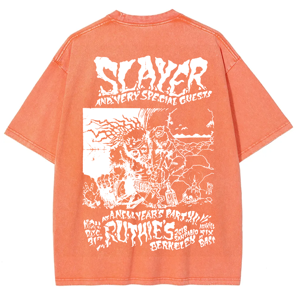 Unisex Retro Slayer Poster Printed t-Shirt