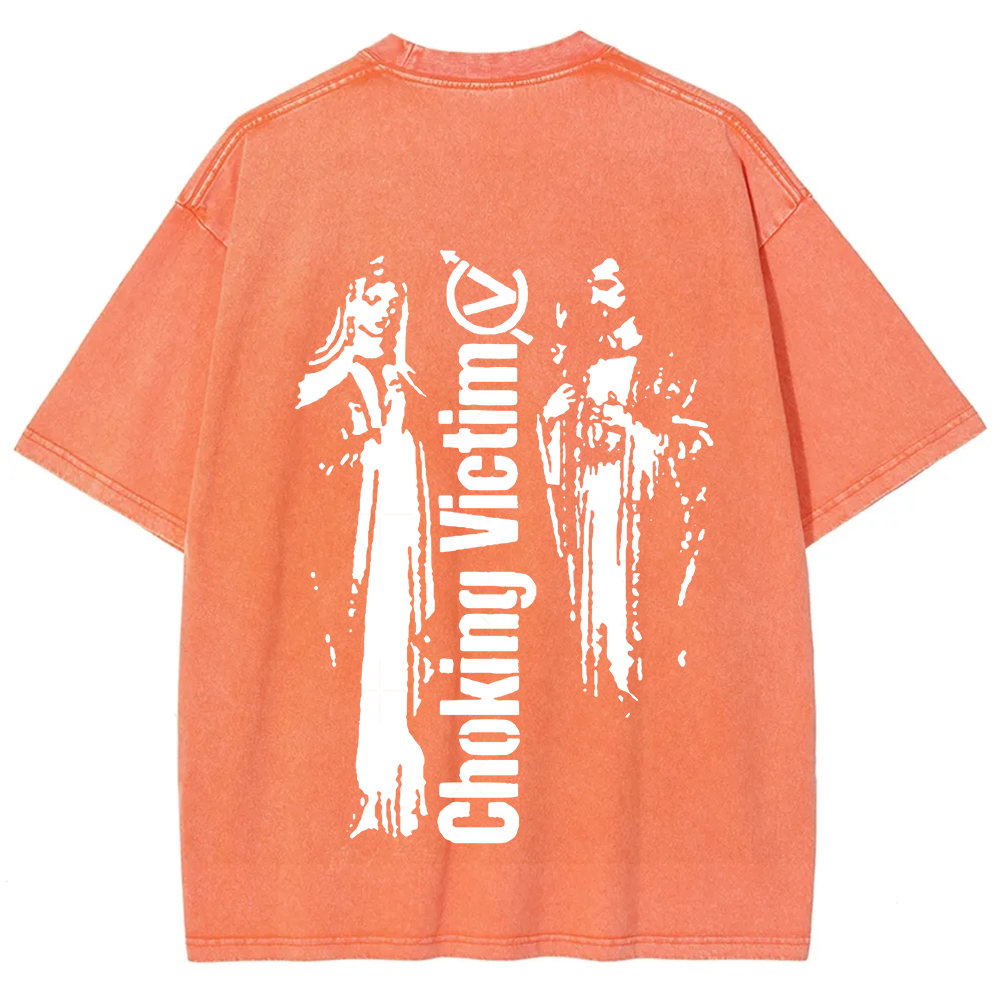 Unisex Vintage Washed Choking Victim Punk Band t-Shirt