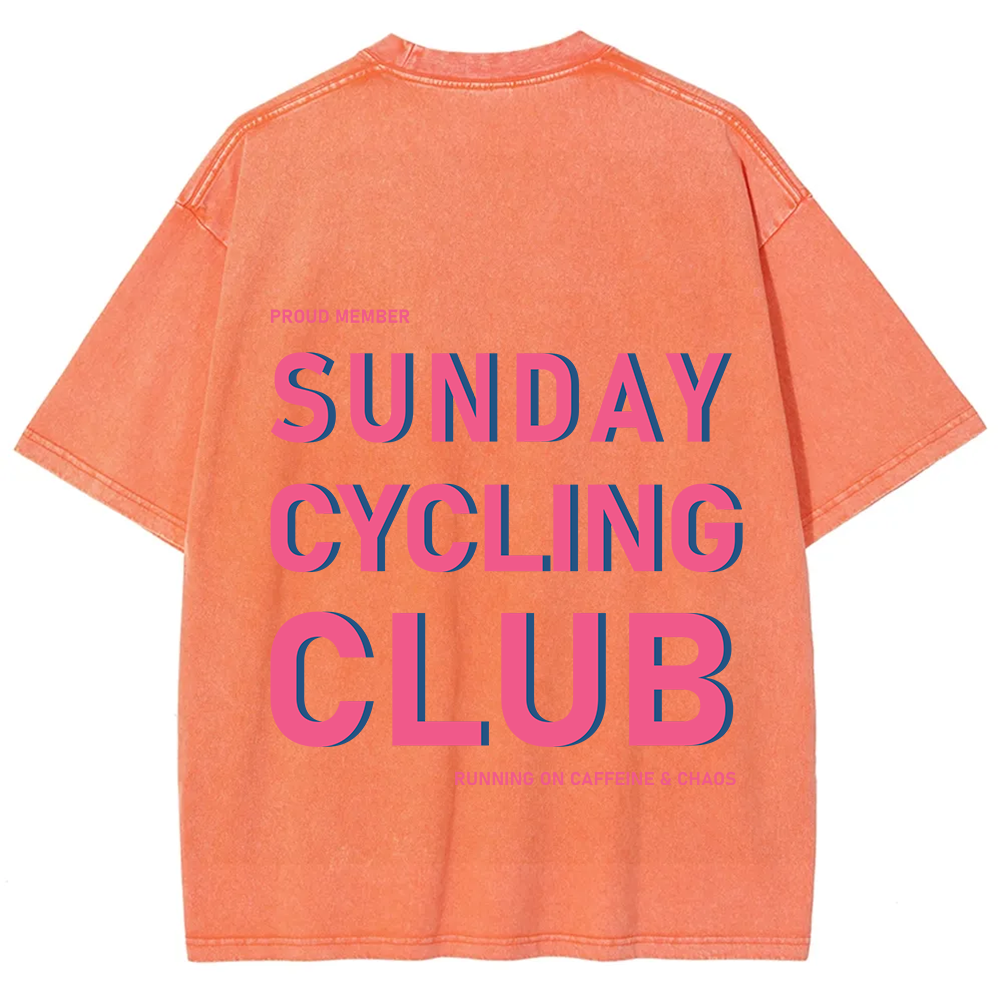 Sunday Cycling Club Unisex Fit Washed T-Shirt