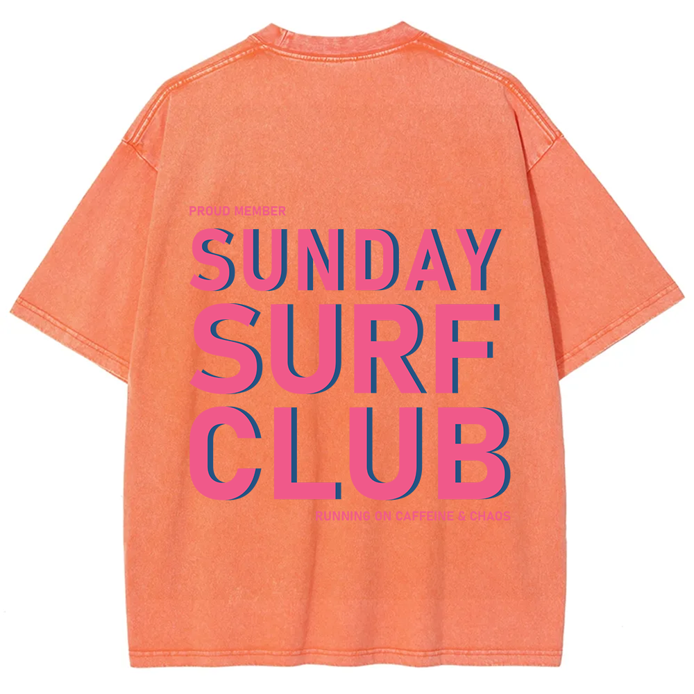 Sunday Surf Club Unisex Fit Washed T-Shirt