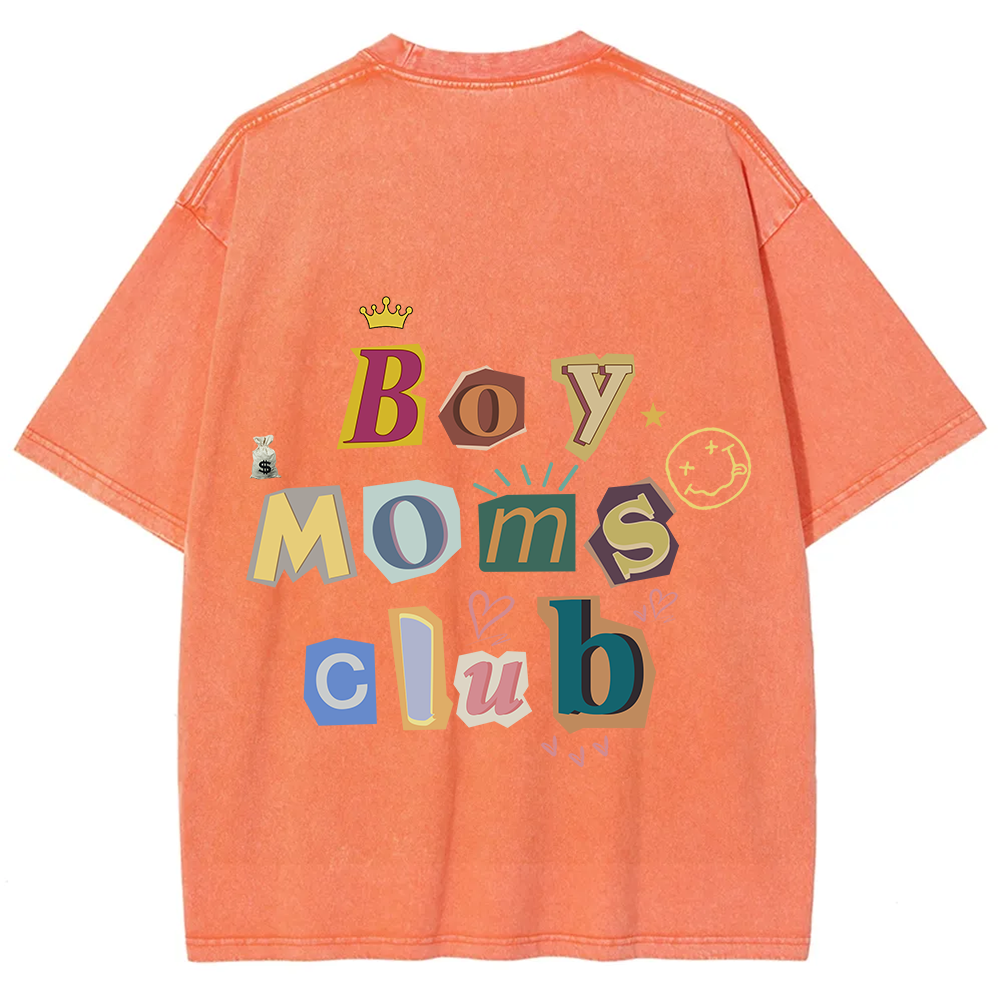 Boy Moms Club Unisex Fit Washed T-Shirt