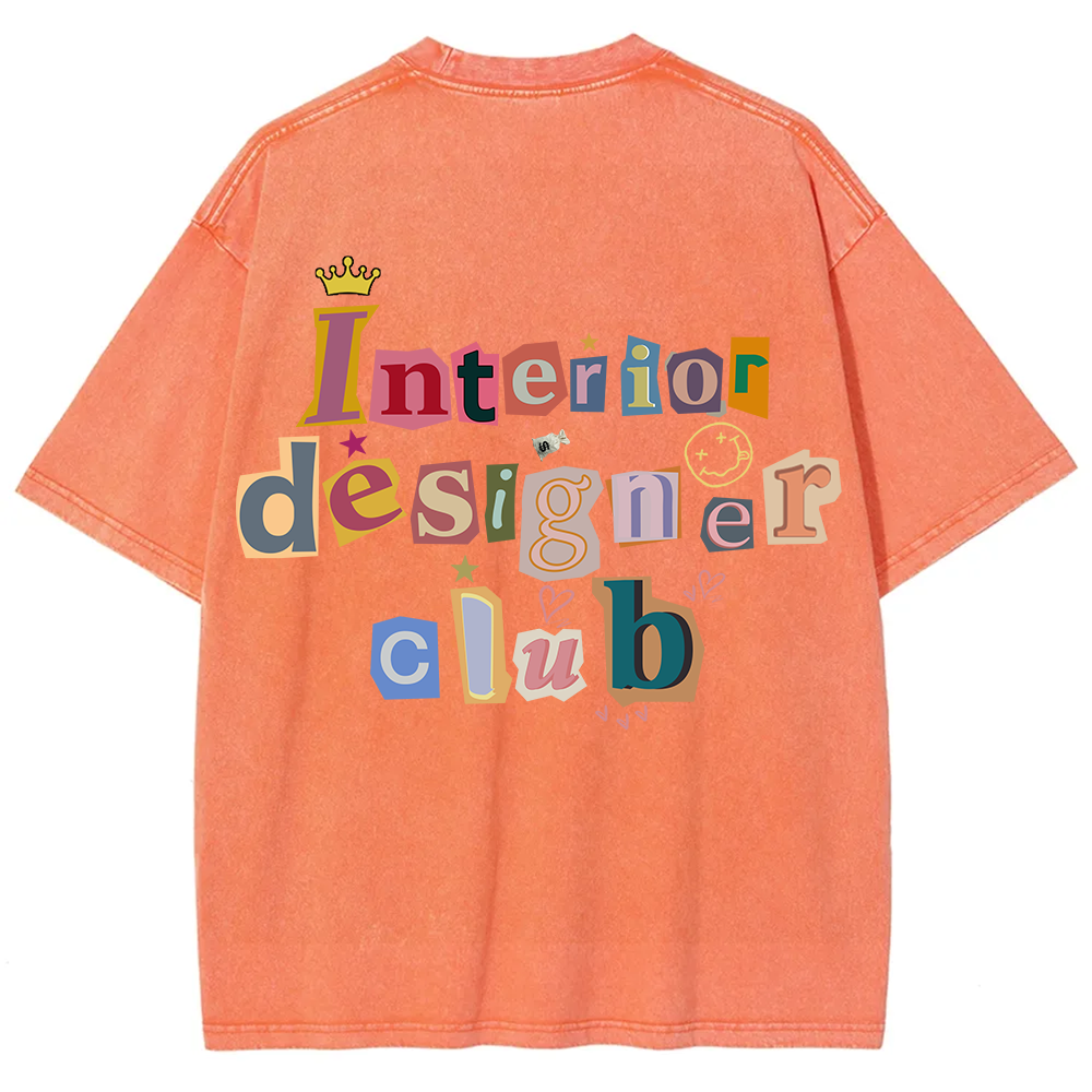 Interior Designer Club Unisex Fit Washed T-Shirt?