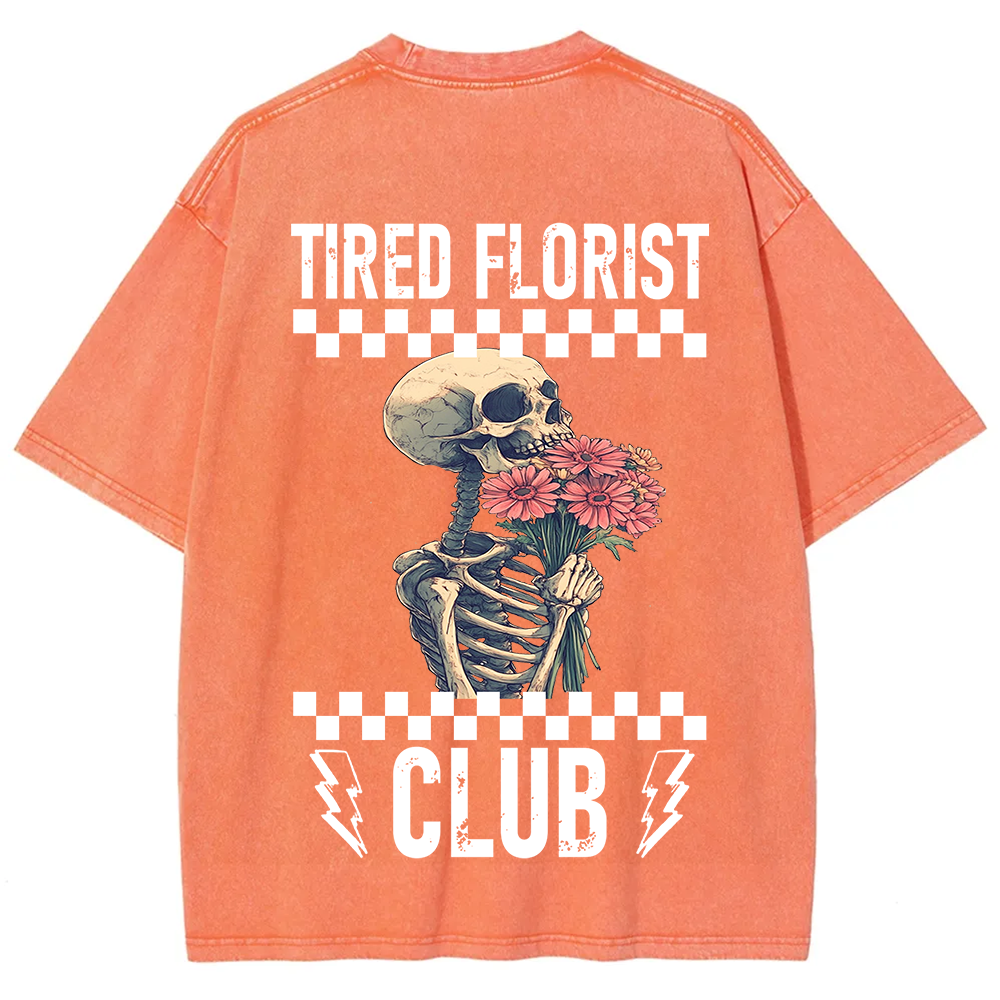 Tired Florist Club Unisex Fit Washed T-Shirt