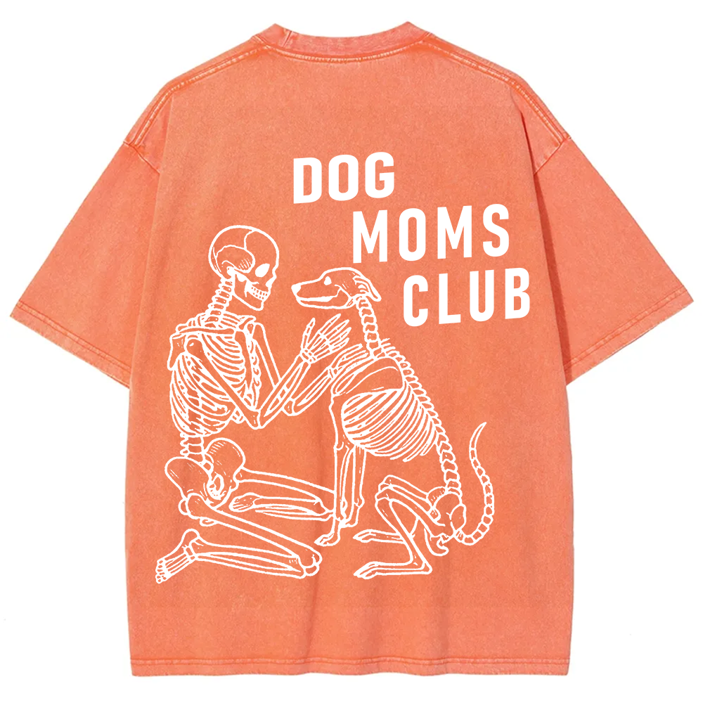 Dog Moms Club Unisex Fit Washed T-Shirt?