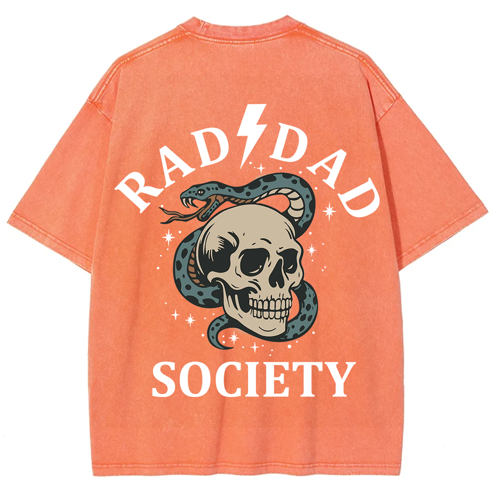 Rad Dad Society Unisex Fit Washed T-Shirt