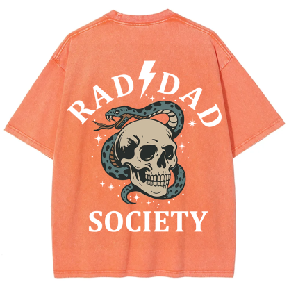 Rad Dad Society Unisex Fit Washed T-Shirt