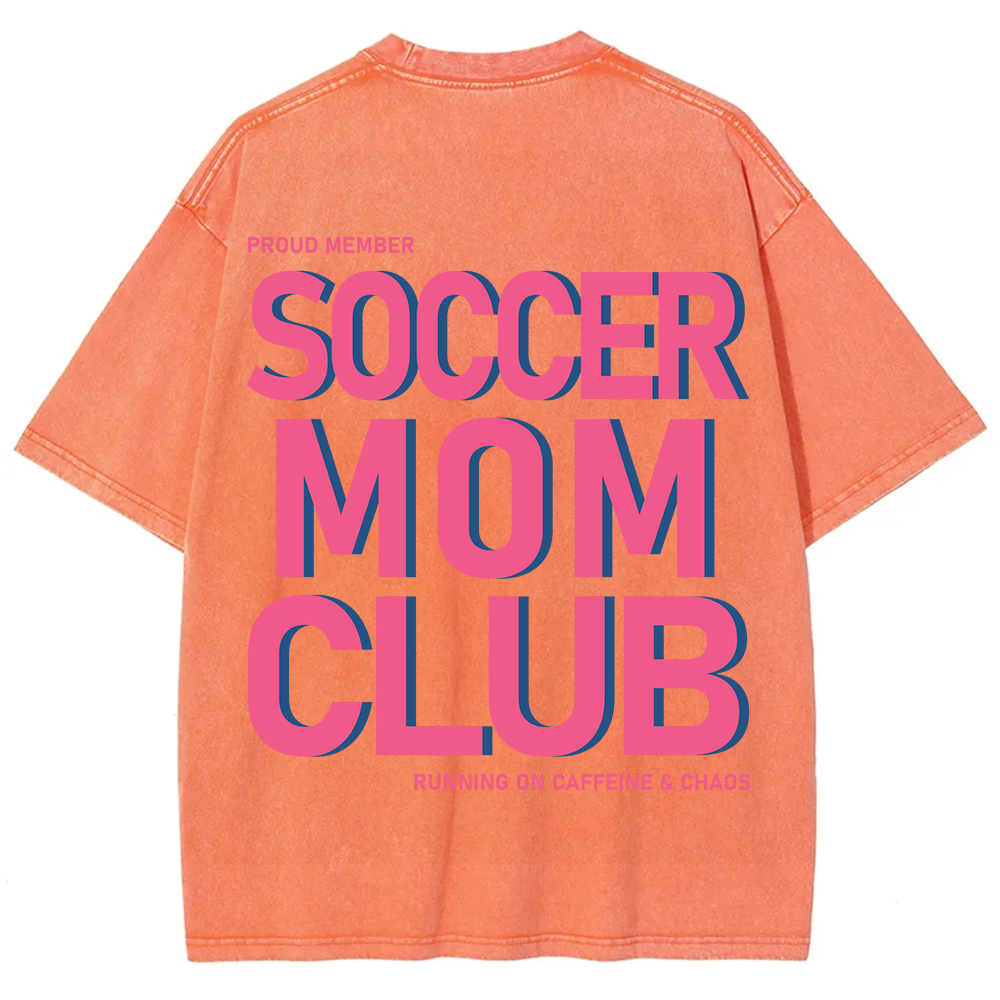 Soccer Mom Club Unisex Fit Washed T-Shirt