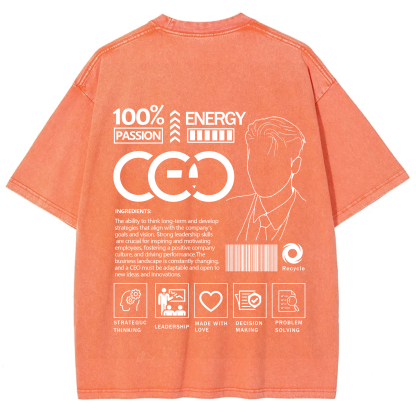 CEO Unisex Fit Washed T-Shirt