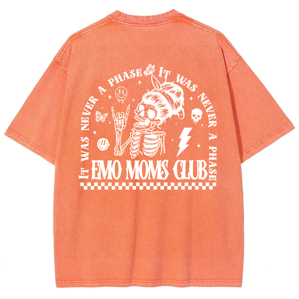Emo Moms Club Unisex Fit Washed T-Shirt?