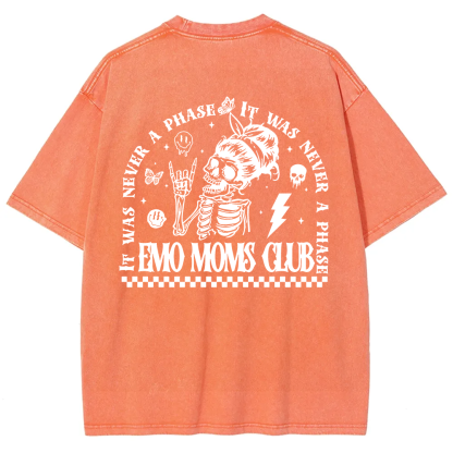 Emo Moms Club Unisex Fit Washed T-Shirt?