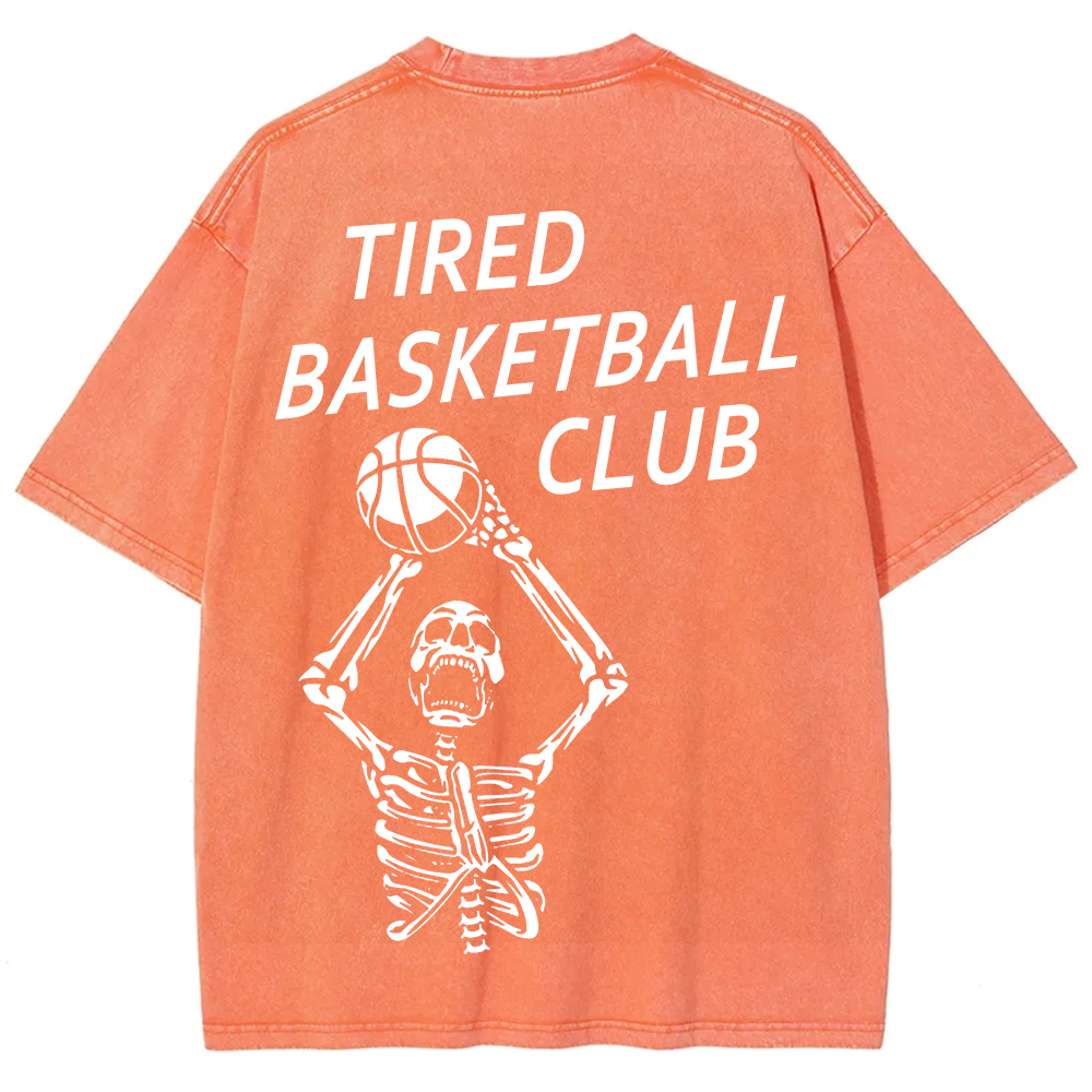 Tired Basketball Club Unisex Fit Washed T-Shirt