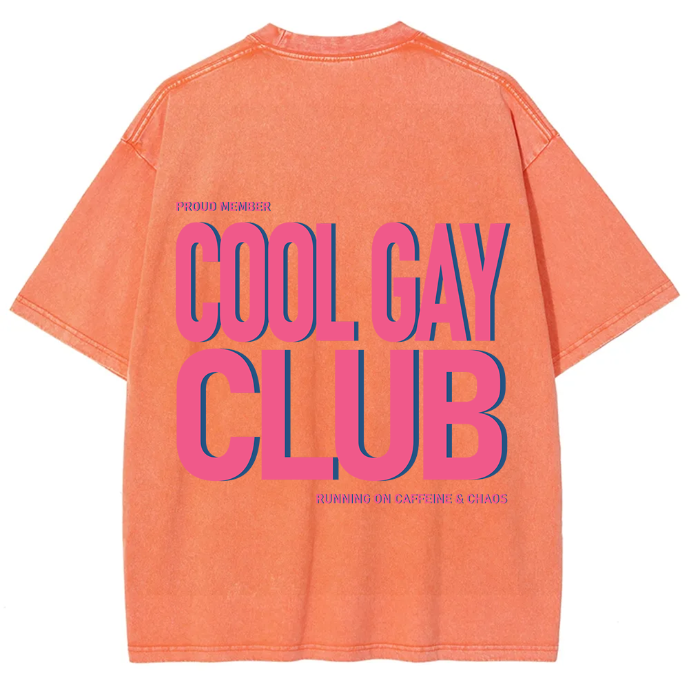 Cool Gay Club Unisex Fit Washed T-Shirt
