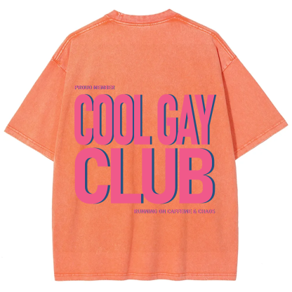 Cool Gay Club Unisex Fit Washed T-Shirt