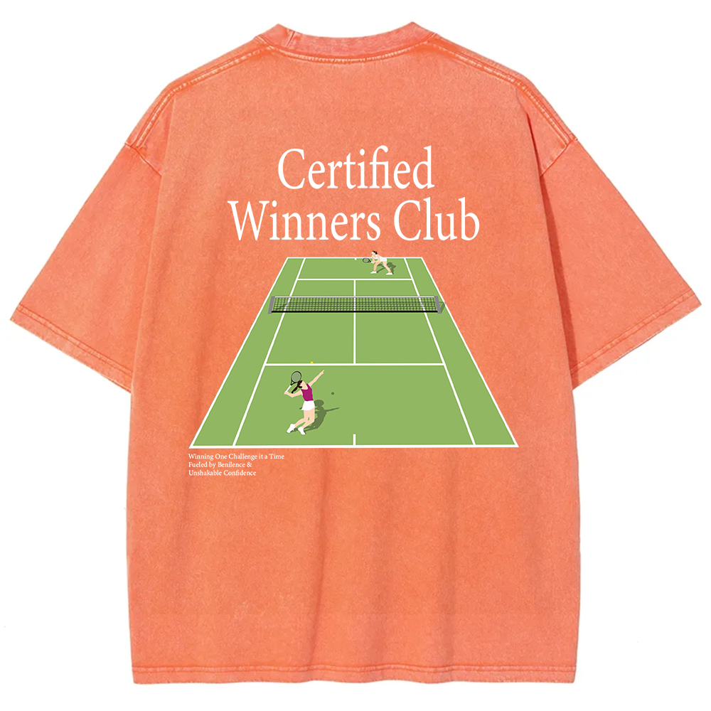 Certified Winners Club Unisex Fit Washed T-Shirt
