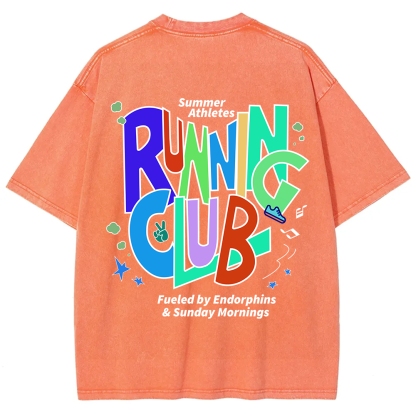 Running Club Unisex Washed T-Shirt