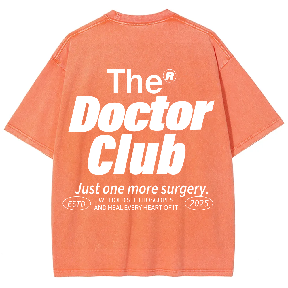 The Doctor Club Unisex Fit Washed T-Shirt