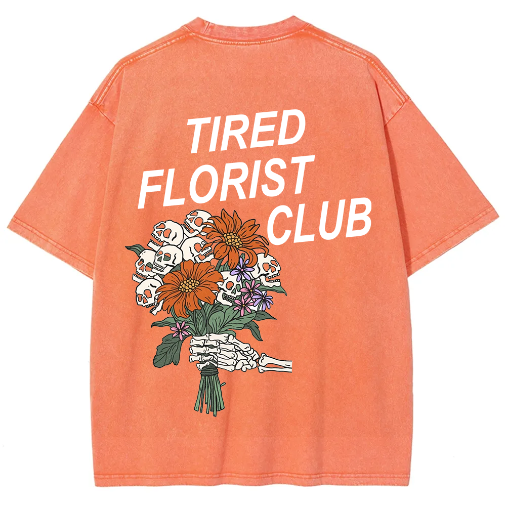 Tired Florist Club Unisex Fit Washed T-Shirt?