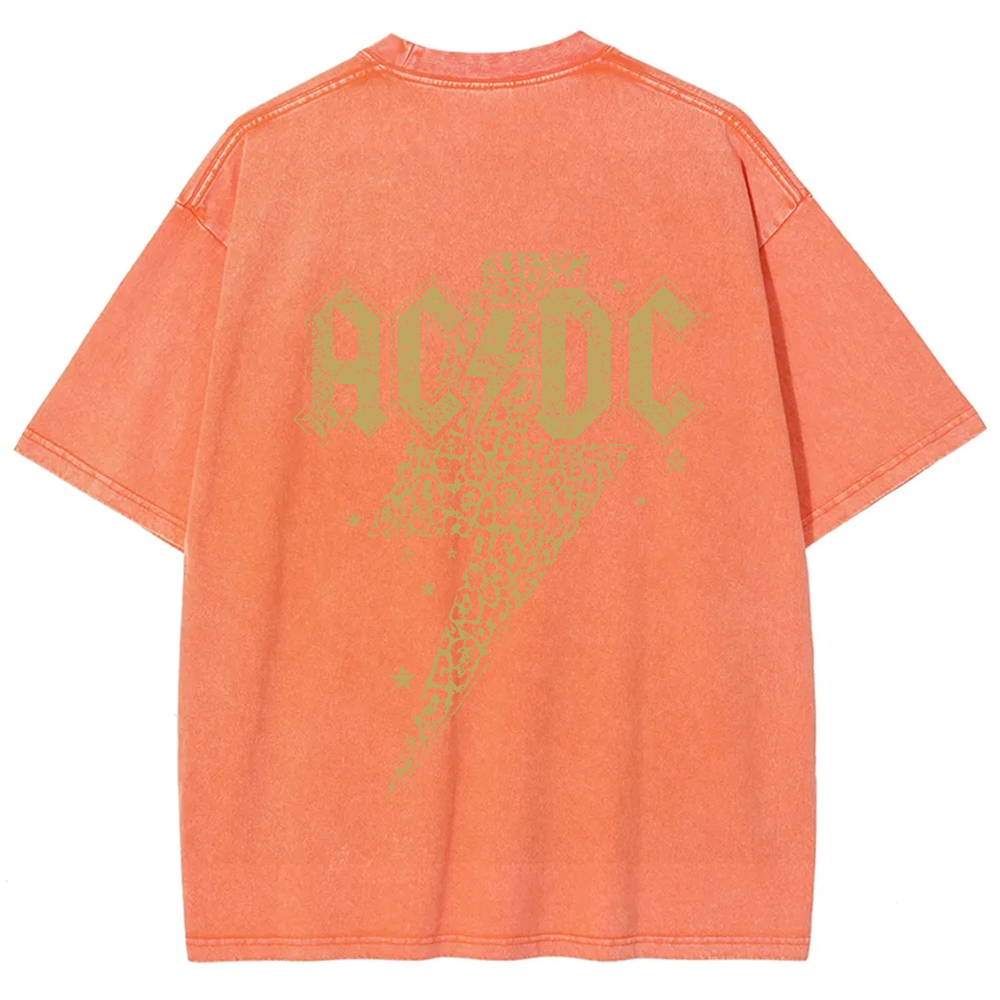 Unisex Vintage Washed ACDC t-Shirt