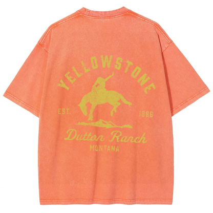 Unisex Vintage Washed Yellowstone Dutton Ranch t-Shirt