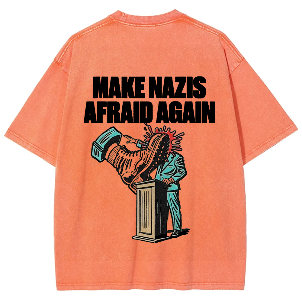 Vintage Washed Make Nazis Afraid Again t-Shirt