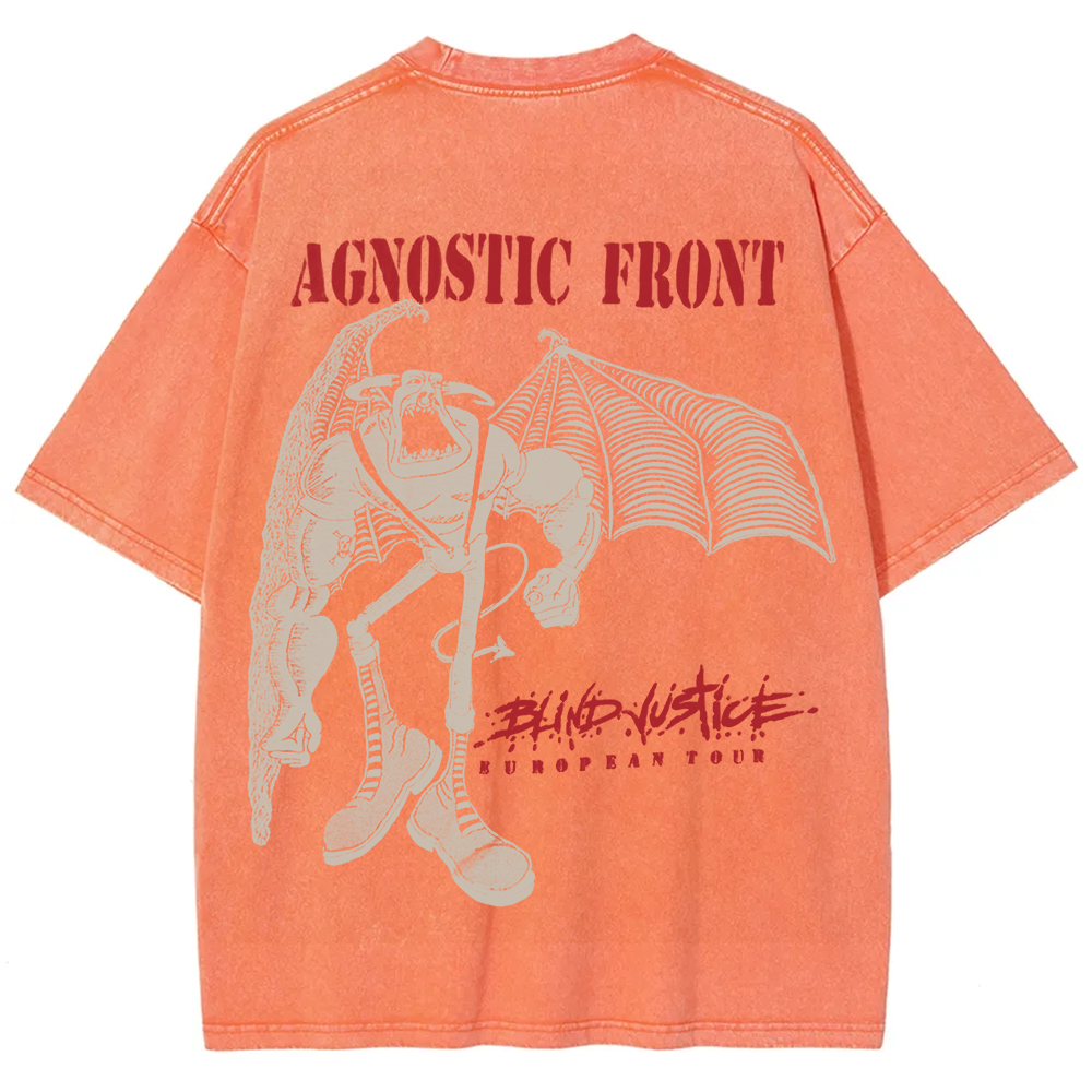 Agnostic Front Band Washed t-Shirt