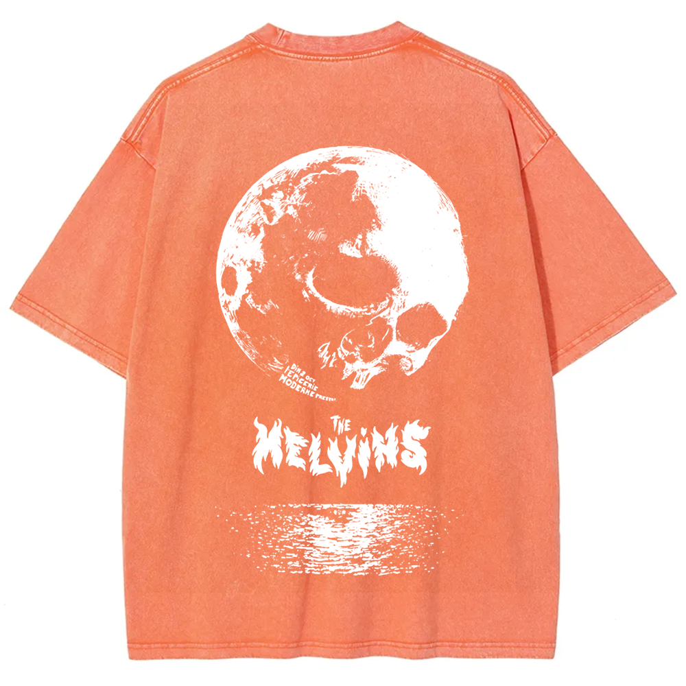Unisex Washed The Melvins Concert Tour Moon t-Shirt