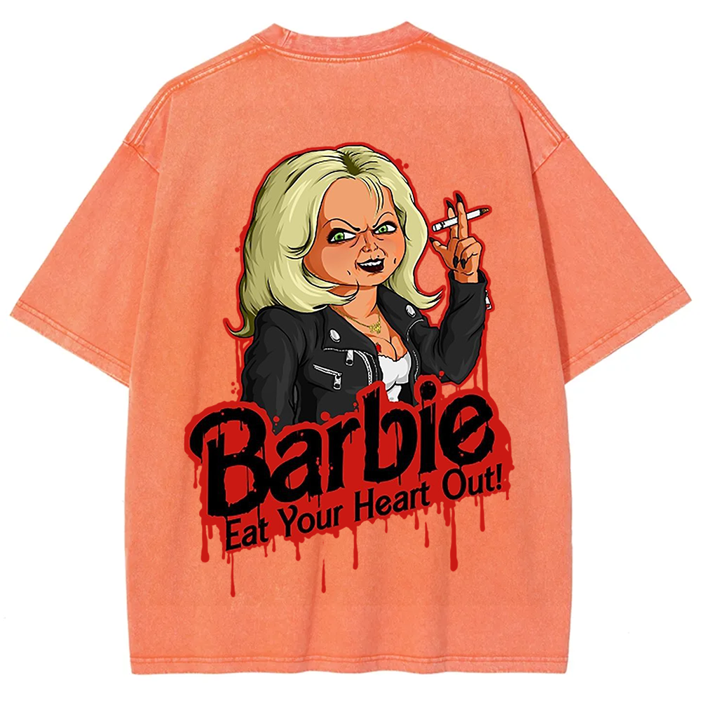 Unisex Casual chucky Barbie- Eat your heart out Printed t-Shirt