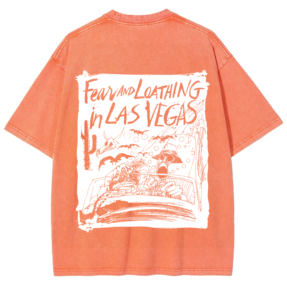 Unisex Washed Fear And Loathing In Las Vegas Band t-Shirt