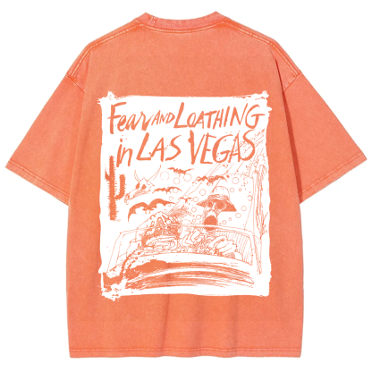Unisex Washed Fear And Loathing In Las Vegas Band t-Shirt