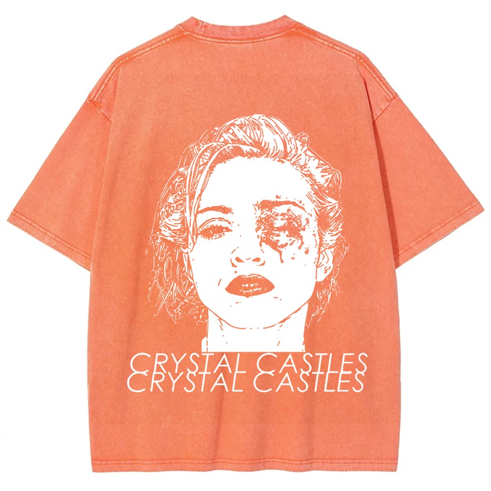 Unisex Washed Crystal Castles Band t-Shirt