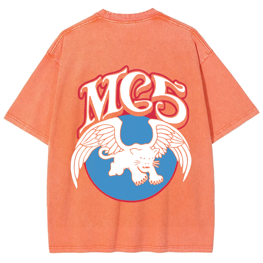 Unisex Vintage Washed  M.C.5 Music Bands t-Shirt