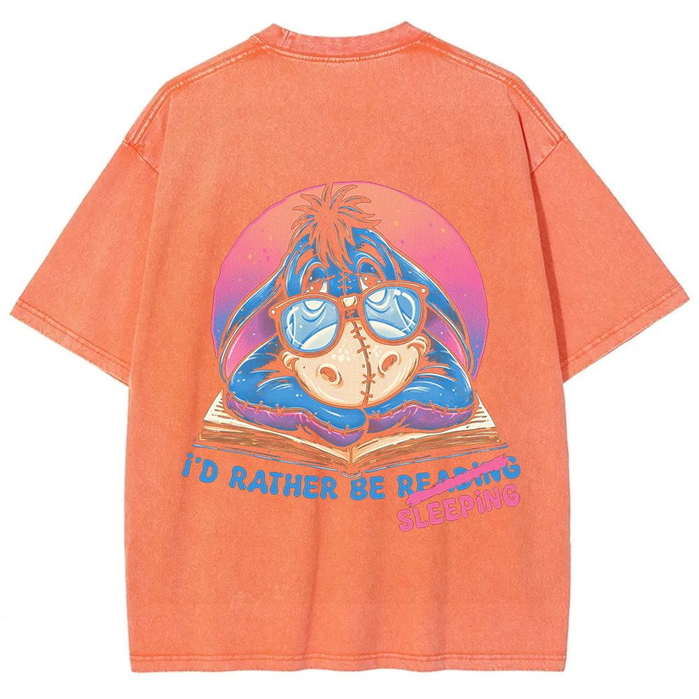 Unisex Vintage Washed Rather Be Sleeping  t-Shirt
