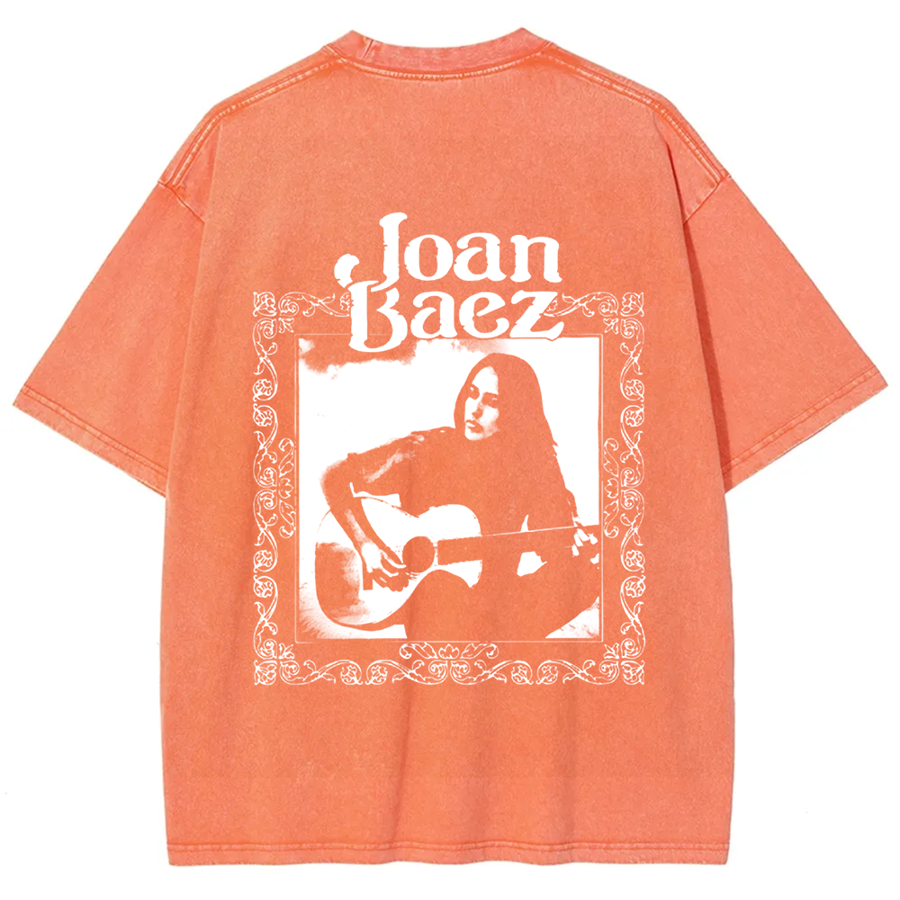 Unisex Vintage Washed Joan Baez Singer t-Shirt