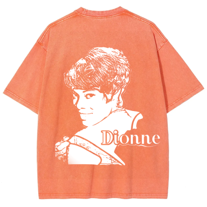 Unisex Vintage Washed  Dionne Warwick Singer  t-Shirt