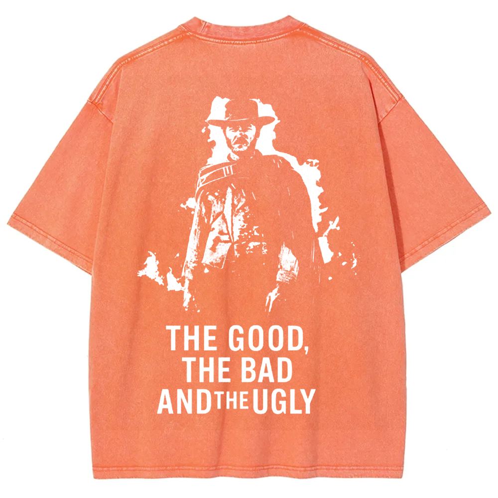 Unisex Vintage Washed The good ,the bad,the ugly, spaghetti Western movie  t-Shirt