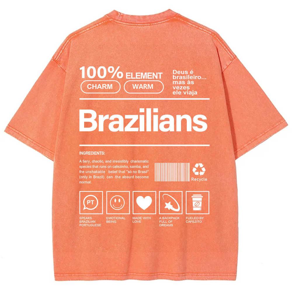 Brazilians Unisex Fit  Washed T-Shirt