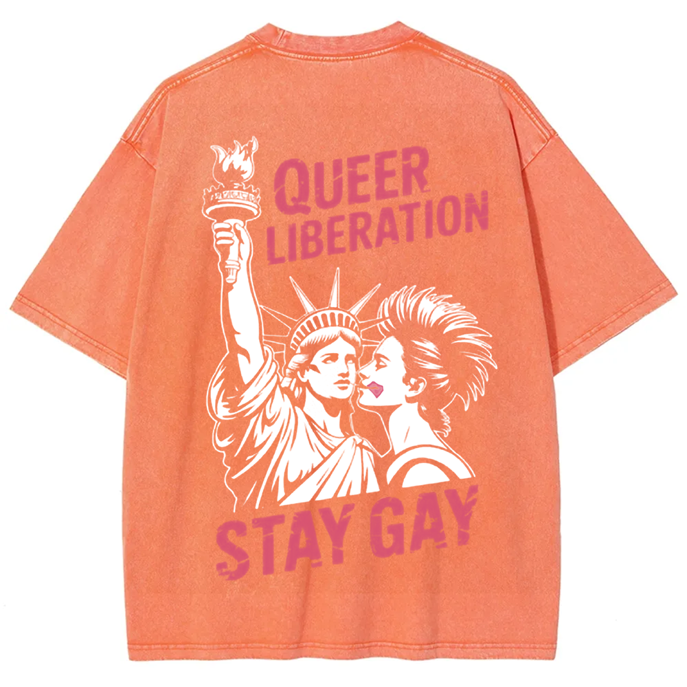 Unisex Vintage Queer Liberation Stay Gay t-Shirt