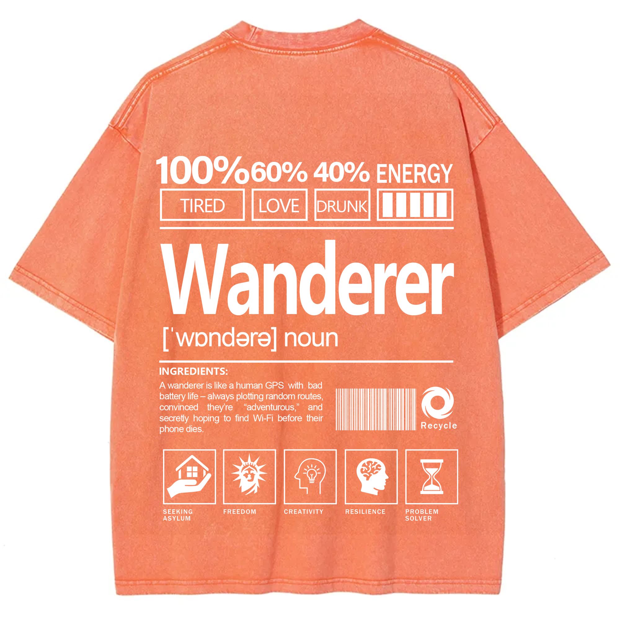 Wanderer  Unisex Fit Washed T-Shirt