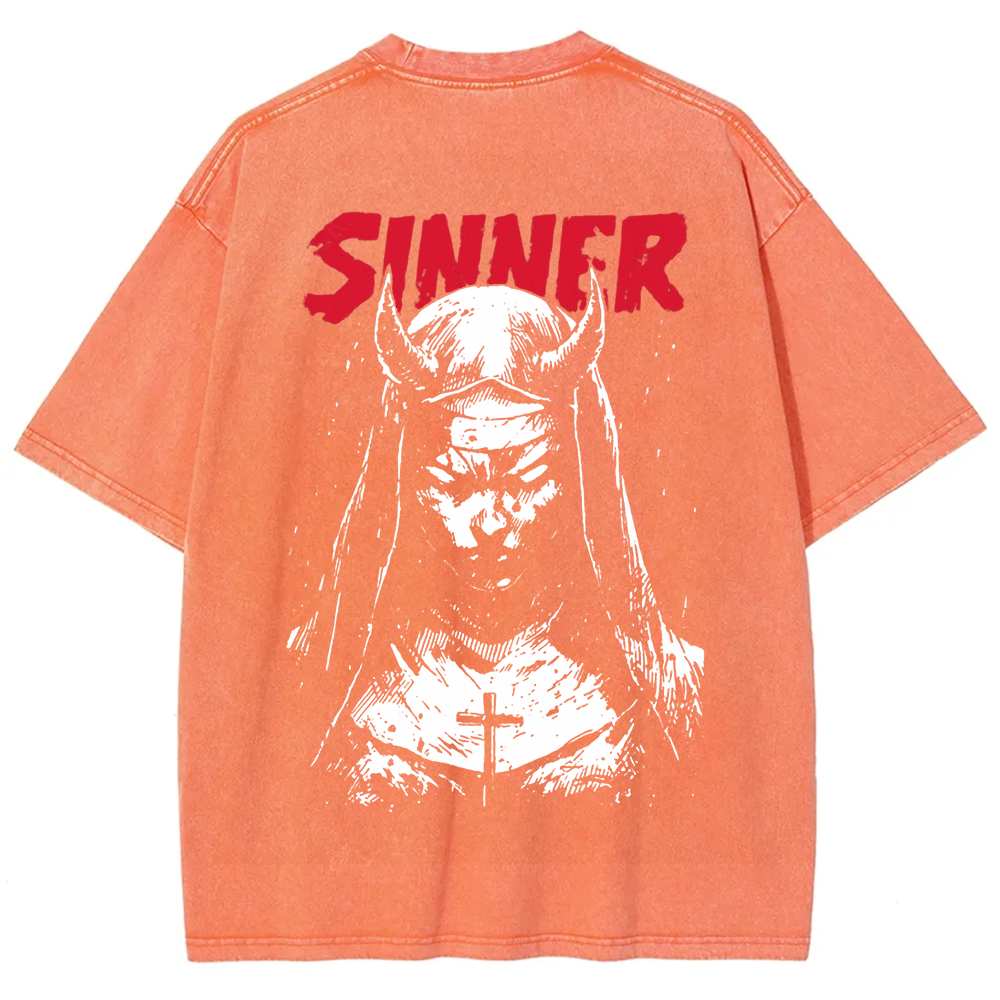 Unisex Vintage Sinner Nun t-Shirt