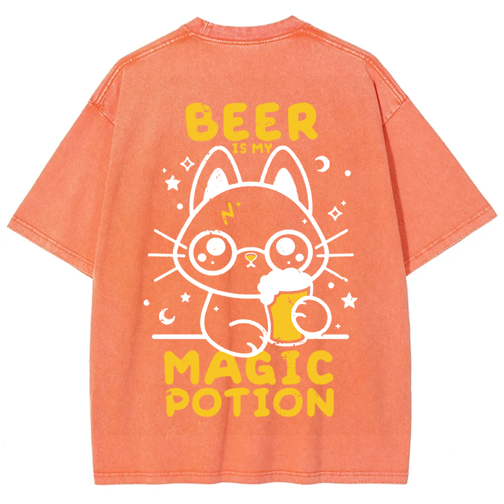 Unisex Vintage Beer Is My Magic Potion Music t-Shirt
