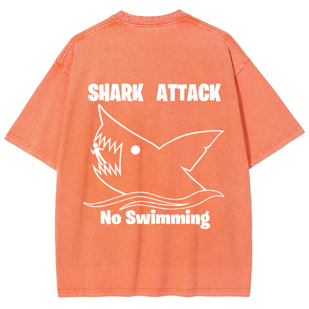 Unisex Vintage Shark Attack funny t-Shirt