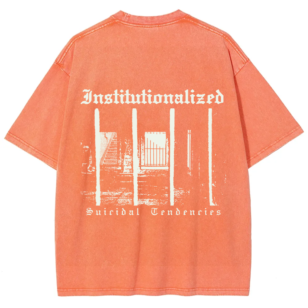 Unisex Vintage  Suicidal Tendencies Band Institutionalized t-Shirt