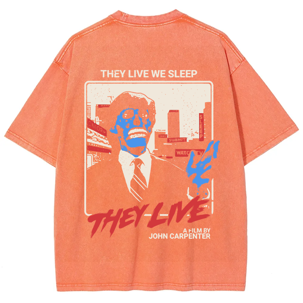 Unisex Vintage They Live horror movie  t-Shirt