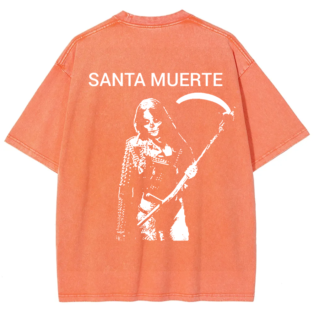 Unisex Vintage Santa Muerte Art Illustration t-Shirt