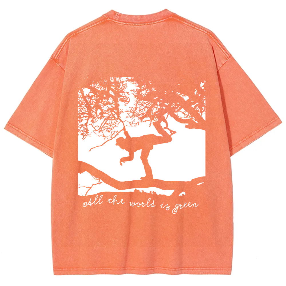 Unisex Vintage  Tom Waits - All the World is Green Music t-Shirt